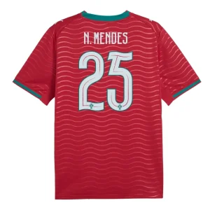 Portugal Hjemme Herrer Fan-drakt N. MENDES #25 – VM 2026