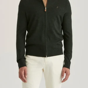 MERINO ZIP CARDIGAN